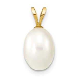 8.5-9MM Fresh Water Pearl Pendant 14KT