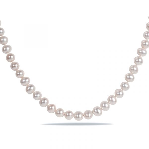 3.5-4MM Cultured Pearl Strand 16" 18KT Spring Clasp  *UNKNOTTED DESIGN