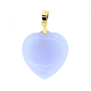 Genuine Lavender Jade Heart Pendant 14KT/25MM  **Colour & Quality Enhanced**