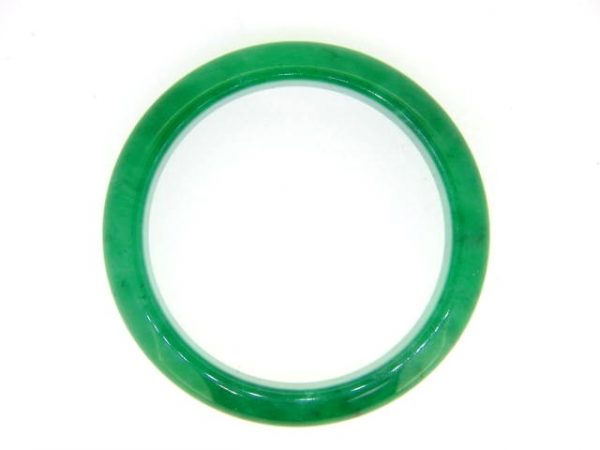 14MM Genuine Jade Dome Bangle/75MM **Colour & Quality Enhanced**