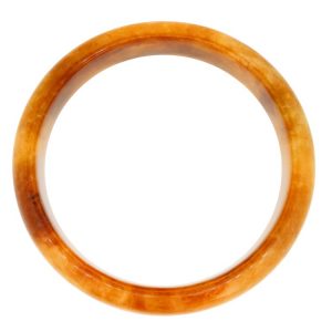 13MM Genuine Jade Golden Colour Tube Bangle/73MM **Colour & Quality Enhanced**