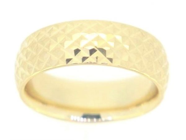 6MM D.Cut Hollow Comfort Fit Wedding Band10KT/SIZE 6.5 **NOT SIZABLE**  *CLEARANCE-FINAL SALE*