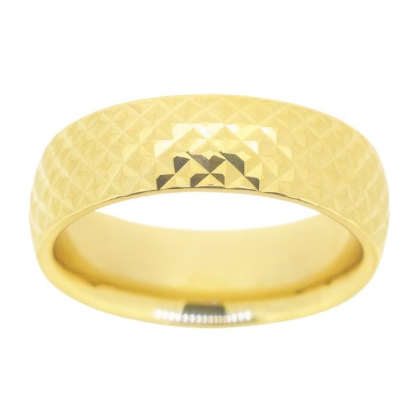 6MM D.Cut Hollow Comfort Fit Wedding Band 10KT/SIZE 5 **NOT SIZABLE** *CLEARANCE-FINAL SALE*
