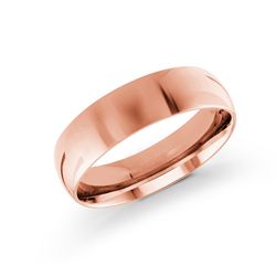 6MM Comfort Fit Dome Wedding Band 10KT PK/SIZE 6