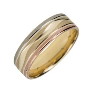 6MM Wave Patterned Comfort Fit Wedding Band 10KT TC/SIZE 10    *CLEARANCE-FINAL SALE*