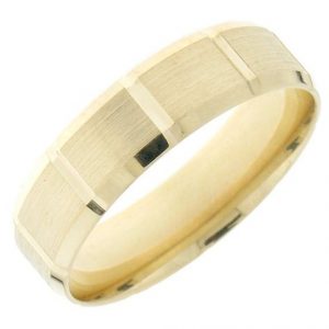6MM Patterned Comfort Fit Wedding Band 10KT/SIZE 9