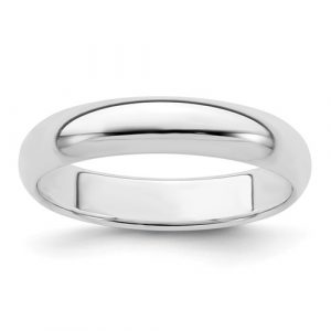 4MM Dome Wedding Band Sterling Silver/SIZE 10