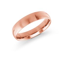 5MM Dome Comfort Fit Wedding Band 10KT PK/SIZE 7