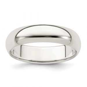 5MM Dome Wedding Band Sterling Silver/SIZE 11