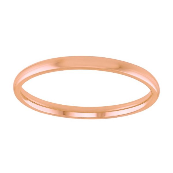 2MM Dome Comfort Fit Wedding Band 10KT PK/SIZE 6