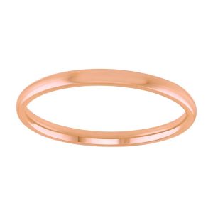 2MM Dome Comfort Fit Wedding Band 10KT PK/SIZE 6