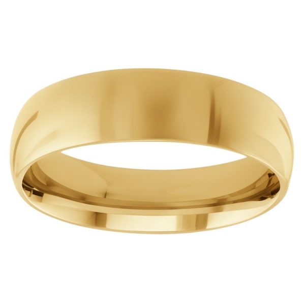6MM Dome Comfort Fit Wedding Band 10KT/SIZE 9  *1.4MM THICKNESS