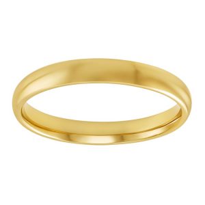 4MM Dome Comfort Fit Wedding Band 18KT/SIZE 6