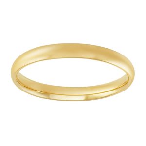 3MM Dome Wedding Band 18KT/SIZE 6