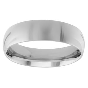 6MM Dome Comfort Fit Wedding Band 10KT WG/SIZE 9