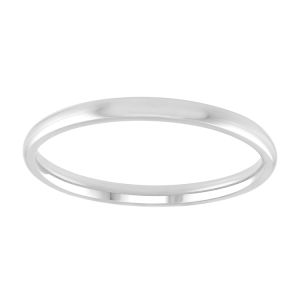 2MM Dome Comfort Fit Wedding Band 10KT WG/SIZE 6
