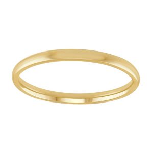 2MM Dome Comfort Fit Wedding Band 10KT/SIZE 6
