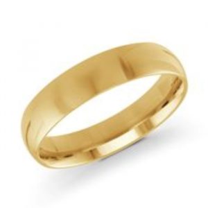 5MM Dome Comfort Fit Wedding Band 10KT/Size 10