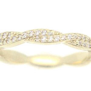 Cubic Zirconia Braided Band 10KT