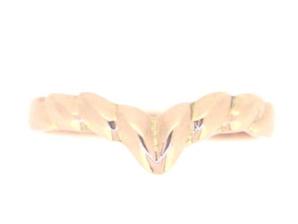 Cable Design Chevron V Stacking Ring 10KT PK    *CLEARANCE-FINAL SALE*