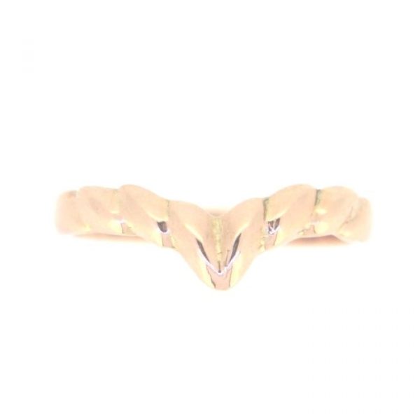 Cable Design Chevron V Stacking Ring 10KT PK    *CLEARANCE-FINAL SALE*
