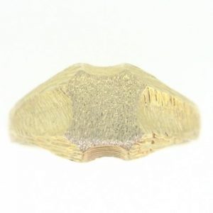Textured Baby Signet Ring 10KT  *Engravable    **CLEARANCE-FINAL SALE**