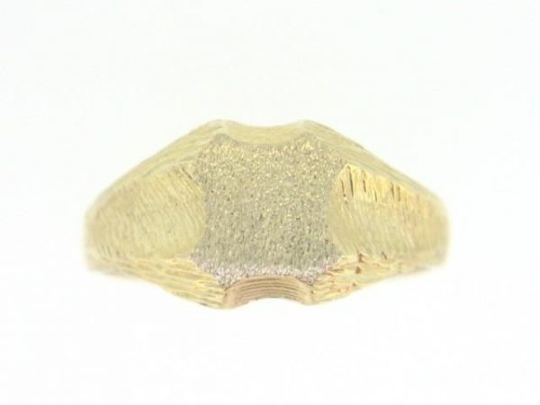 Textured Baby Signet Ring 10KT  *Engravable    **CLEARANCE-FINAL SALE**