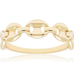 Puffed Mariner Multi Link Band 10KT