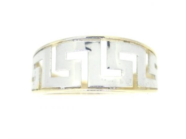 High Polish Greek Key Tapered Ring 10KT TT    *CLEARANCE-FINAL SALE*
