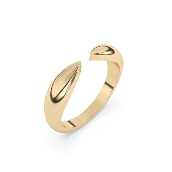 High Polish Tusk Design Ladies Ring 10KT  *CLEARANCE-FINAL SALE*