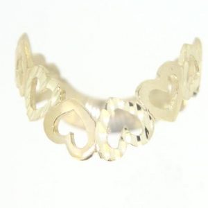 D.Cut Heart V Chevron Ring 10KT