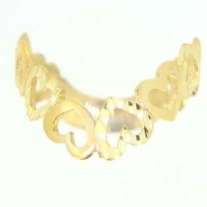 D.Cut Multi Heart Chevron Ladies Ring 10KT  *CLEARANCE-FINAL SALE*