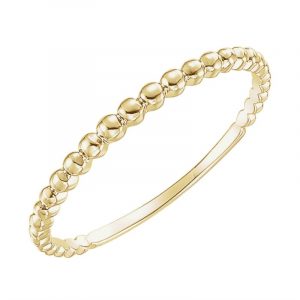 Beaded Ball Stacking Band 10KT/1.6MM SIZE 8
