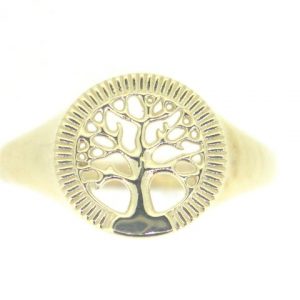 Round Tree of Life Ladies Ring 10KT/12MM   *CLEARANCE-FINAL SALE*