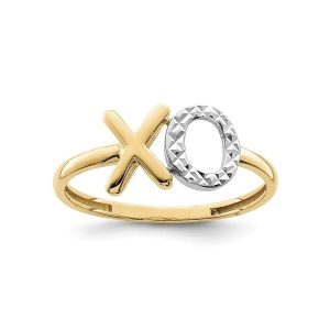 XO   Hugs & Kisses D.Cut Ring 10KT TT