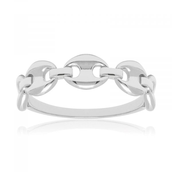 Puffed Mariner Multi Link Band 10KT WG/4MM  *CLEARANCE-FINAL SALE*
