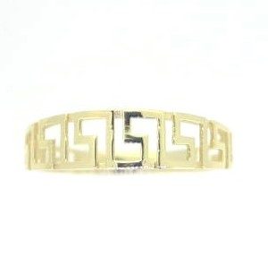 Greek Key Tapered Ladies Ring 10KT/6MM
