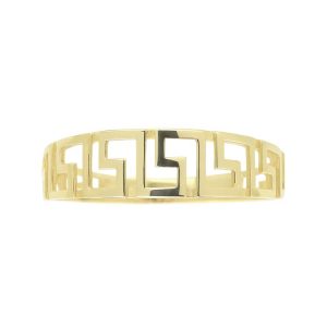 Greek Key Tapered Ladies Ring 10KT/6MM