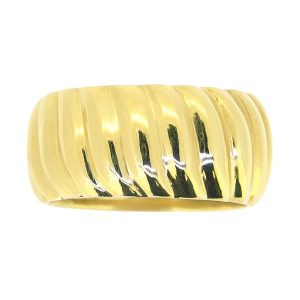 Wide Cable Design Chunky Dome Ring 10KT/9MM