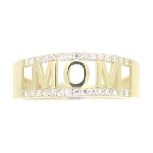 MOM Cubic Zirconia Band 10KT/6MM