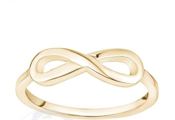 Infinity Symbol High Polish Ladies Ring 10KT