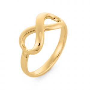Infinity Symbol High Polish Ladies Ring 10KT