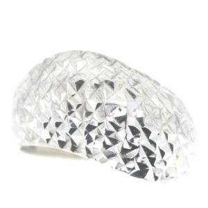 D.Cut Angled Dome Bold Ladies Ring 10KT TT/12MM
