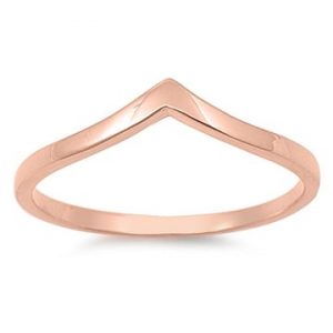 Chevron Stacking Ladies Ring 10KT PK/2MM