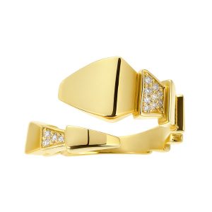 Snake with Cubic Zirconia Ladies Ring 10KT