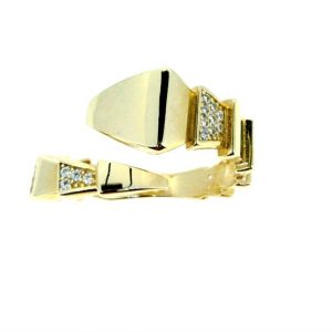 Snake with Cubic Zirconia Ladies Ring 10KT