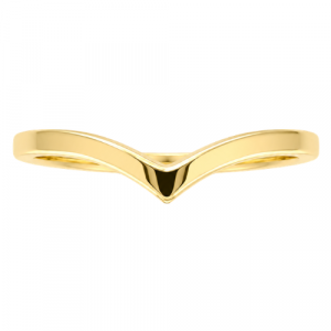 Chevron Contour Band Ladies Ring 10KT/2MM