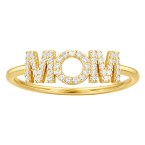 MOM  Cubic Zirconia Ladies Ring 10KT
