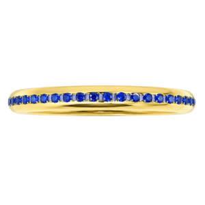 Sim. Blue Sapphire Anniversary Stacking Band 10KT/2MM