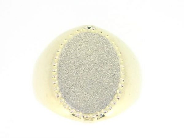 Oval Signet with Beaded Edges Gents Ring 10KT  *Engravable   **CLEARANCE-FINAL SALE**